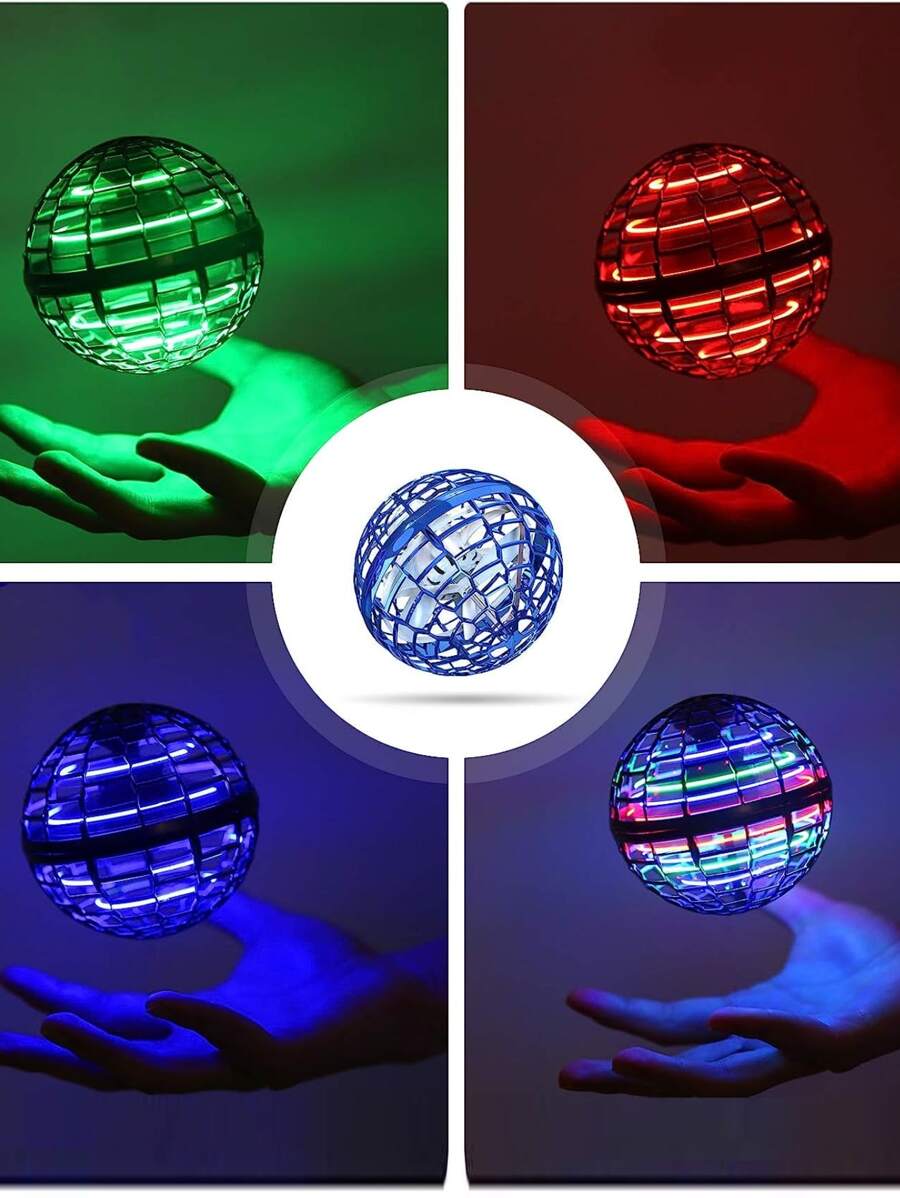 Mini Drone Juguete Esfera Voladora Flotante Con Luz Led. Control Remoto. - Multicolor - Ver 1