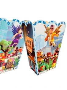 Kit de Fiesta de Personaje Roblox Desechables 40 pz Artículos Carton Platos Vasos Dulceros Palomeros 10 invitados - Negro - Ver 5