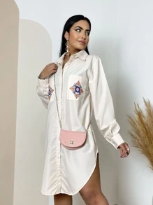 Women Dresses - 米色 - 查看 1