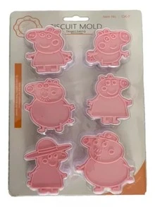Cortadores Galletas Impresión 3d Animales Puerquitos animados - Rosa - Ver 2