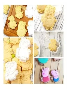 Cortadores Galletas Impresión 3d Animales Puerquitos animados - Rosa - Ver 4