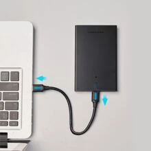 Enclosure Case SSD HDD 2.5 Sata Usb 3.0 Vention Hard Drive Up To 6tb Usb Micro B 2.5 Inch - Black - View 2