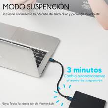 Enclosure Case SSD HDD 2.5 Sata Usb 3.0 Vention Hard Drive Up To 6tb Usb Micro B 2.5 Inch - Black - View 9