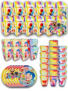 Kit de Fiesta de Personaje Plim Plim Payaso Payasito Desechables 40 pz Artículos Carton Platos Vasos Dulceros Palomeros 10 invitados - Negro - Ver 1