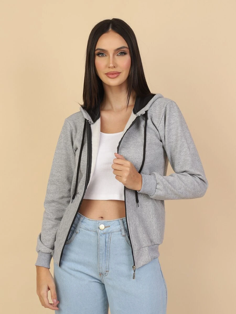 Women Sweatshirts - Màu Xám nhạt - Xem 1