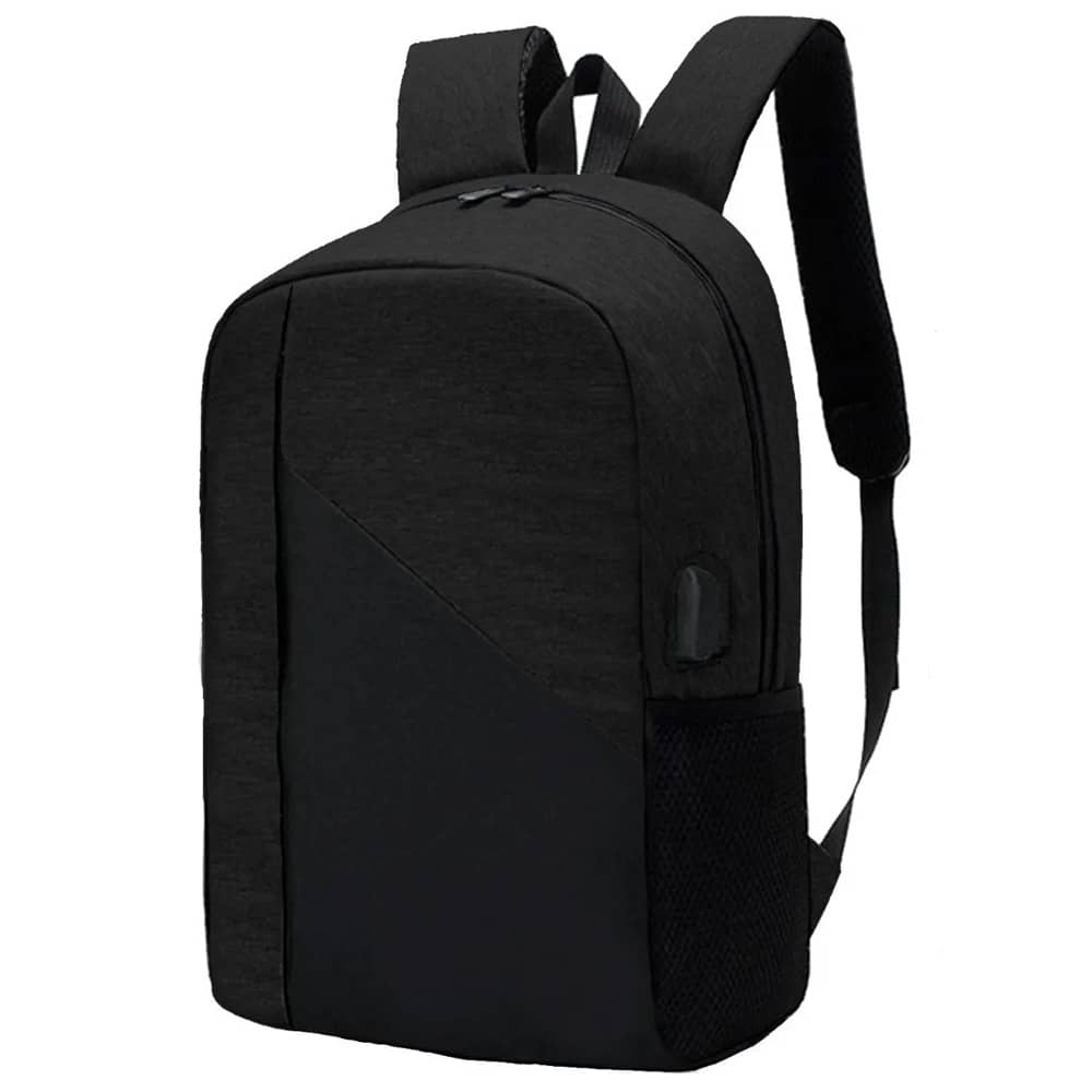 Shendy Vendy Mochila Laptop De Gran Capacidad 15.6" Impermeable Escolar Con Carga Usb, bolso para estudiantes hombres y mujeres resistente al desgaste para viaje diario - Negro - Ver 1