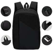 Shendy Vendy Mochila Laptop De Gran Capacidad 15.6" Impermeable Escolar Con Carga Usb, bolso para estudiantes hombres y mujeres resistente al desgaste para viaje diario - Negro - Ver 3