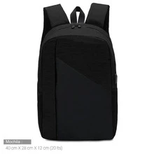 Shendy Vendy Mochila Laptop De Gran Capacidad 15.6" Impermeable Escolar Con Carga Usb, bolso para estudiantes hombres y mujeres resistente al desgaste para viaje diario - Negro - Ver 4