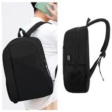 Shendy Vendy Mochila Laptop De Gran Capacidad 15.6" Impermeable Escolar Con Carga Usb, bolso para estudiantes hombres y mujeres resistente al desgaste para viaje diario - Negro - Ver 7
