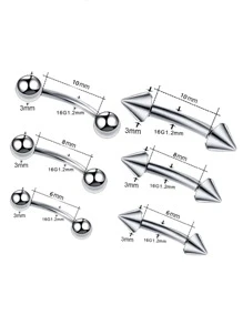 Eyebrow Ring - 銀色 - 查看 2