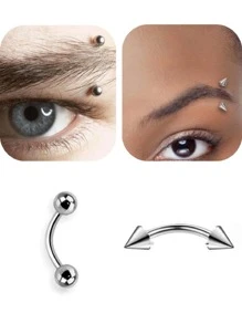 Eyebrow Ring - 銀色 - 查看 3