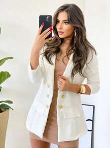 Women Blazers - White - View 1