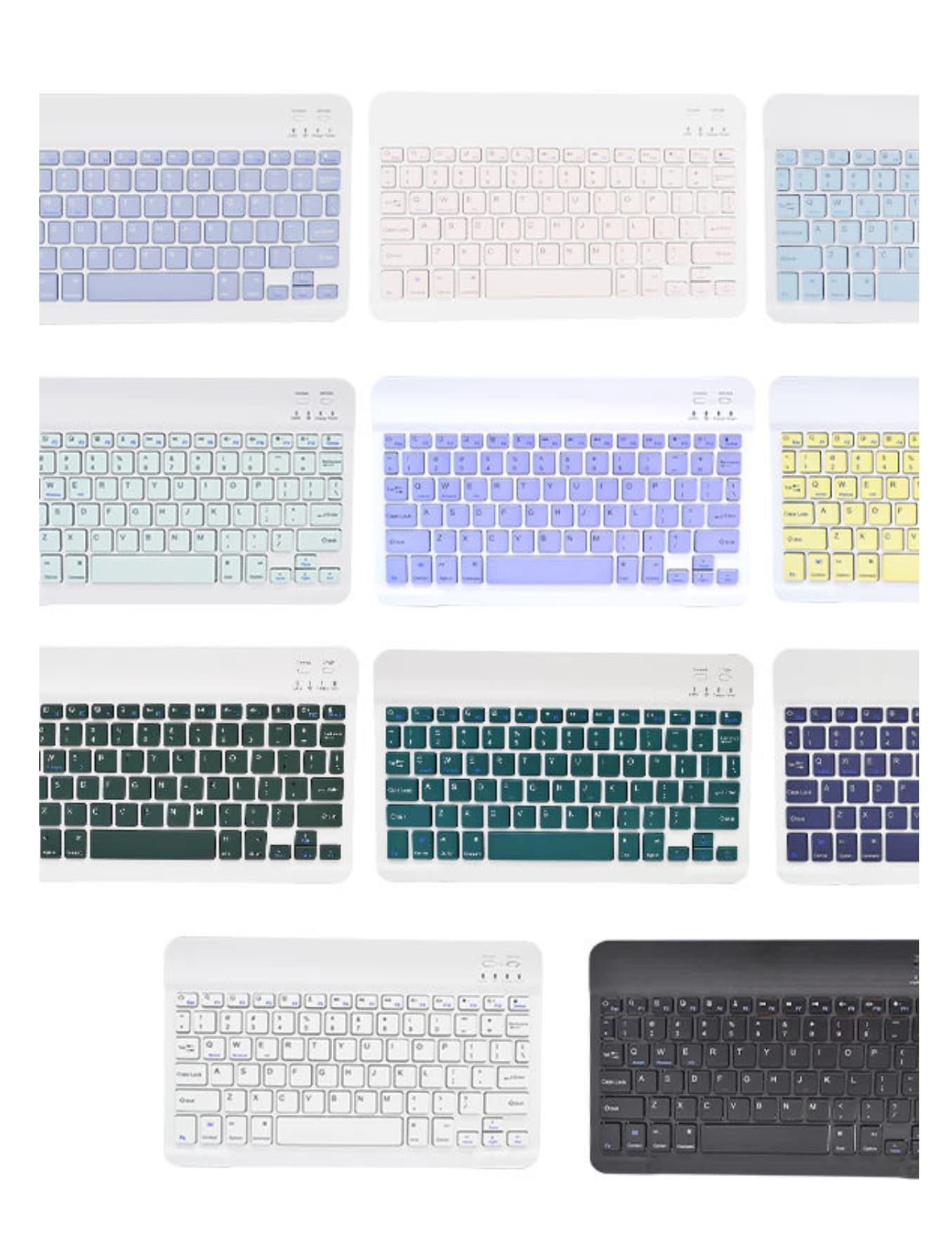 Bonito MINI Teclado Inalambrico facil de llevar diferentes colores 7 pulgadas - Morado - Ver 1