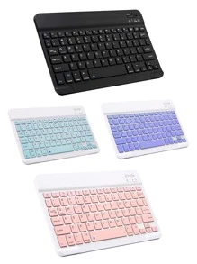 Bonito MINI Teclado Inalambrico facil de llevar diferentes colores 7 pulgadas - Morado - Ver 2