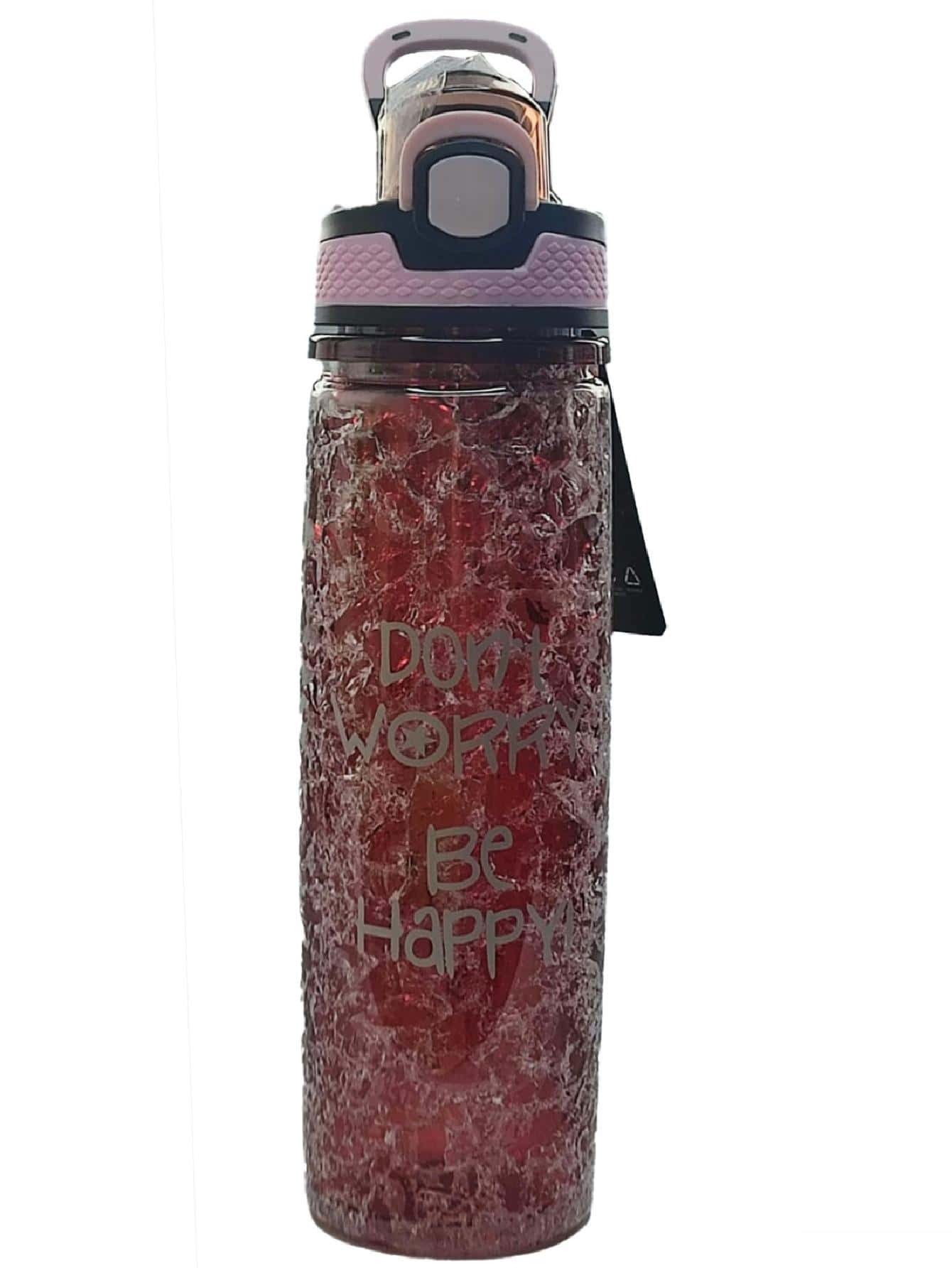 500ML HYDRO GLASS WATER BOTTLE WITH HYDROGEL TO COOL DRINK Hydrogel - Pink - View 1