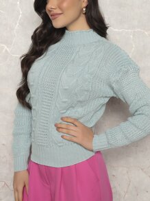 Women Sweaters - 霧霾藍 - 查看 4