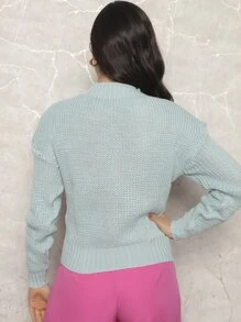 Women Sweaters - 霧霾藍 - 查看 5