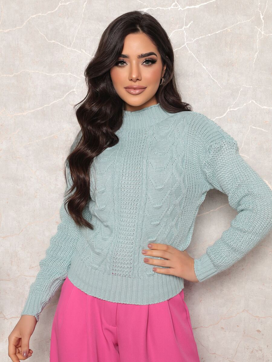 Women Sweaters - 霧霾藍 - 查看 1