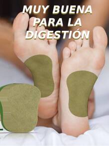10 Parches Desintoxicantes y Relajantes Para Pies. Ingredientes 100% Naturales. - Verde militar - Ver 2