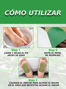 10 Parches Desintoxicantes y Relajantes Para Pies. Ingredientes 100% Naturales. - Verde militar - Ver 3