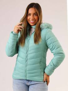 Women Winter Coats - Green - View 6