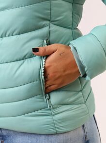Women Winter Coats - Green - View 8