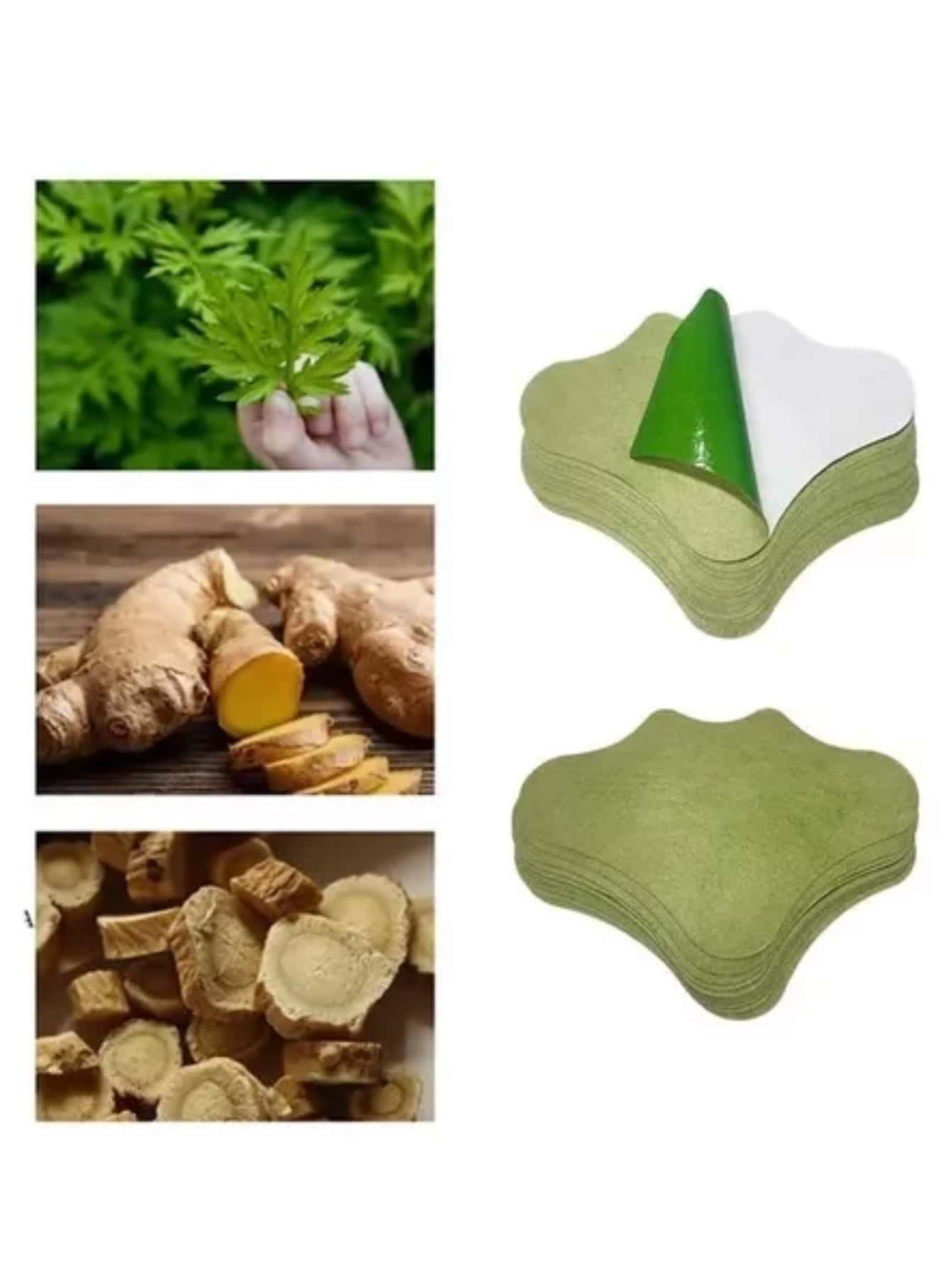 10 Parches Para Dolor Muscular Columna, Espalda Baja, Hombros, ETC. Ingredientes Naturales. - Verde militar - Ver 1