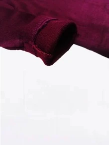 Open Sweater With Button Roma Knit School Uniform Reduced Sizes - Burgundy - View 5