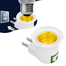 Portalámpara Adaptador Enchufe Socket Con Clavija Y Apagador 110v E27 - Blanco - Ver 1