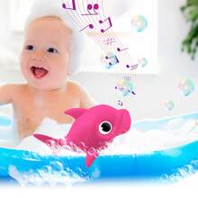 Shark, Fish, Crocodile Bath Toy With Movement For Toddlers Babies Tub Bathtub - 粉色 - 查看 2