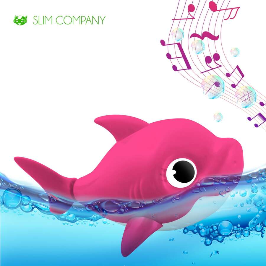 Shark, Fish, Crocodile Bath Toy With Movement For Toddlers Babies Tub Bathtub - 粉色 - 查看 1