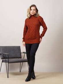 Women Knit Tops - Rỉ Nâu - Xem 3