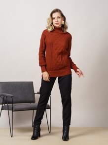 Women Knit Tops - Rỉ Nâu - Xem 7