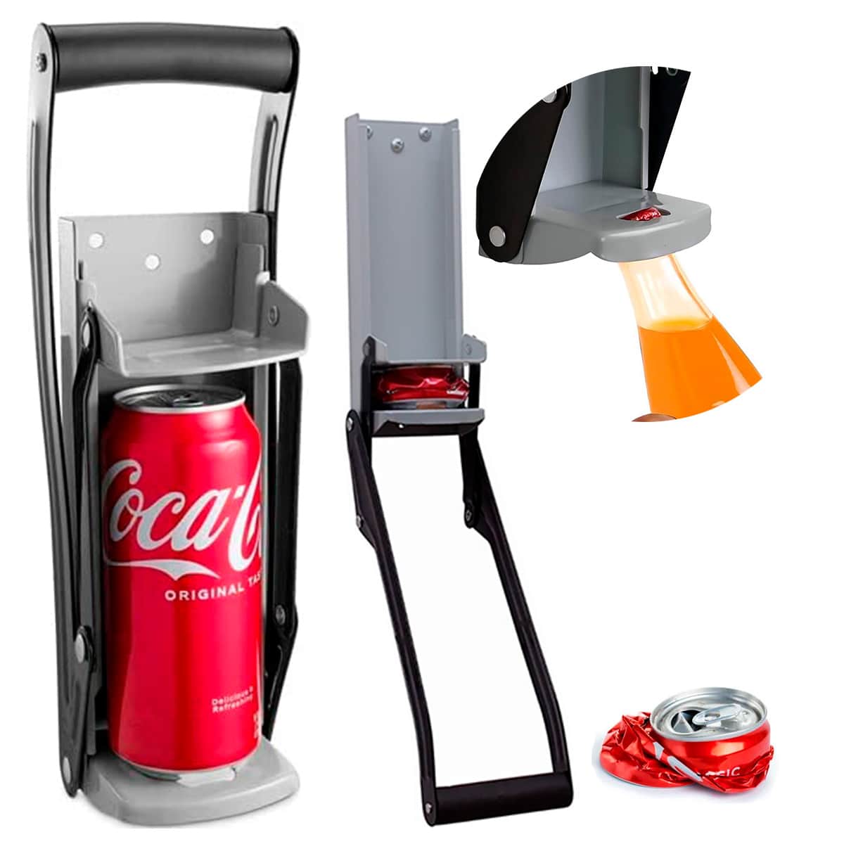 Crusher Crushes Aluminum Can Opener 473 Ml Wall - Silver - View 1