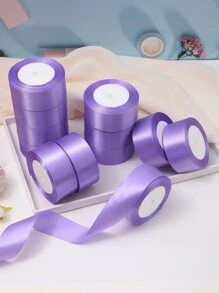 (5 Cuộn Ruy Băng) Nguyên Liệu Làm Hoa Hồng Tự Làm, Ruy Băng Satin Trang Trí Bánh Quà Tặng, Ruy Băng Dệt, Ruy Băng Nơ Tiệc Cưới, Ruy Băng Cho Lễ Tốt Nghiệp, Quà Tặng Cô Dâu, Trang Trí Sinh Nhật, Đồ Dùng Đám Cưới, Quà Tặng Phù Dâu, Quà Tặng Tiệc, Trở Lại Trường Học, Kẹp Tóc Tự Làm, Lễ Tạ Ơn, Giáng Sinh, Ruy Băng Hoa Hồng Thủ Công, Năm Mới, Ngày Valentine, Đám Cưới, Năm Mới - Màu tím  Violet - Xem 2