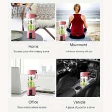 便攜式可充電果汁提取器,小型電動嬰兒食品榨汁機,適用於家用 - 藍色 - 查看 2