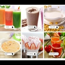 便攜式可充電果汁提取器,小型電動嬰兒食品榨汁機,適用於家用 - 藍色 - 查看 6