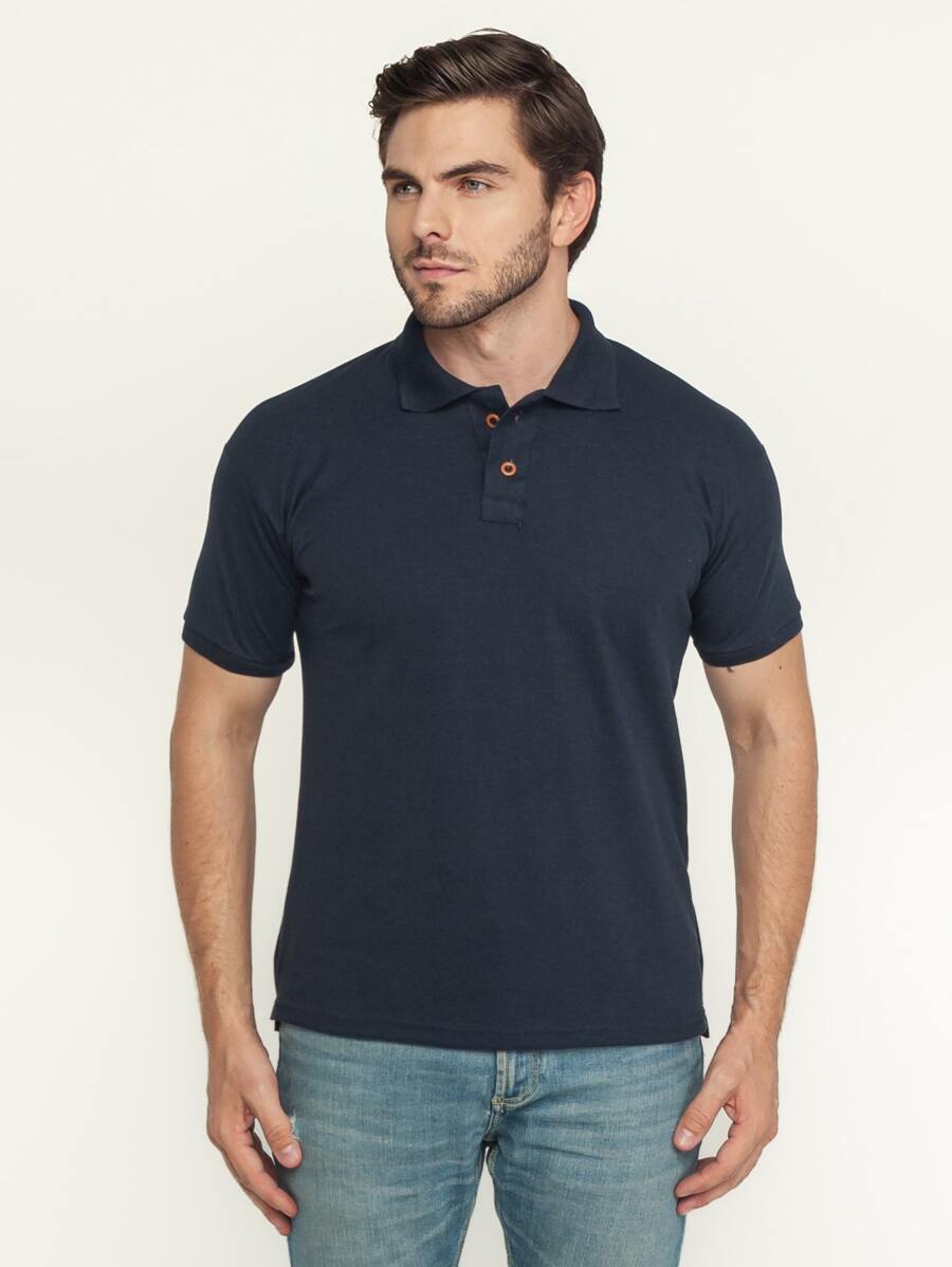 Men Polo Shirts - Màu xanh hải quân - Xem 1