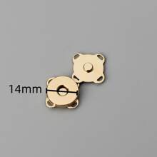 10 piezas de broches con cierre magnético, botones, accesorios para bolsos, carteras, artesanía, bolsas, prendas de vestir, manualidades, regalos, útiles escolares, accesorios para maestros, regreso a clases - Dorado - Ver 2