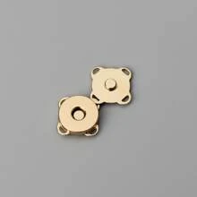 10 piezas de broches con cierre magnético, botones, accesorios para bolsos, carteras, artesanía, bolsas, prendas de vestir, manualidades, regalos, útiles escolares, accesorios para maestros, regreso a clases - Dorado - Ver 1