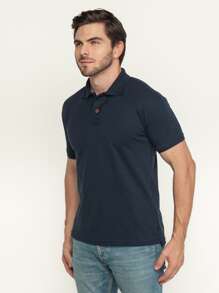 Men Polo Shirts - Màu xanh hải quân - Xem 5