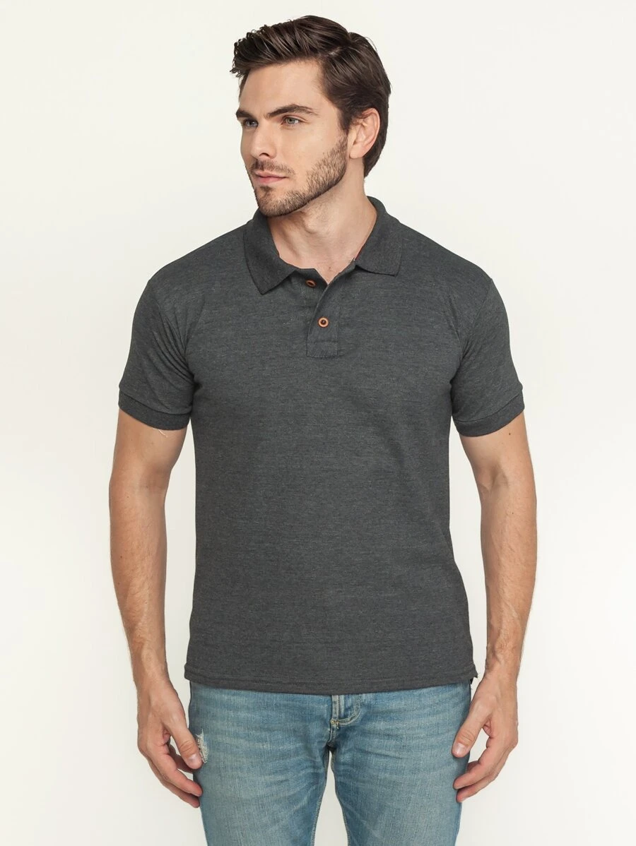 Men Polo Shirts - Màu xám đen - Xem 1