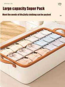 1 Stück Kleider mit , Hose mit , Lager Werkzeug , Haushalt , Lager Boxen , Körbe , Kleider mit , Leinen , und Gitter Sortierung Boxen , Schublade Stil - Beige - Übersicht 2