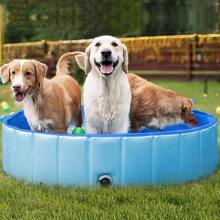 1pc Pet Swimming Pool For Small Medium Large Dog Cat For Summer Shower - Blue - View 4