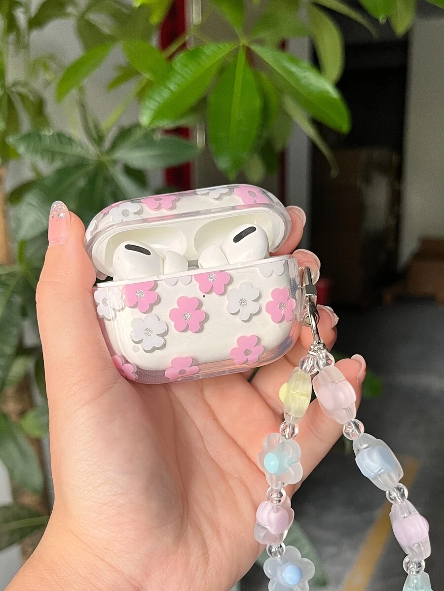 Summer Floral Pattern Case Compatible With AirPods Comptible With Airpods1/2 AirPods Pro - Multicolor - View 1