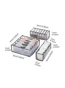 1 hộp đựng đồ lót nhiều ngăn, hộp đựng đồ lót bằng sợi hiện đại dùng để trang trí nhà cửa, trang trí mùa thu, trang trí lễ hội, trang trí phòng, trang trí nhà cửa, trang trí mùa thu, trang trí phòng ngủ - Màu be - Xem 11