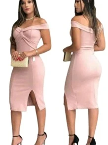 Women Dresses - 玫紅色 - 查看 1