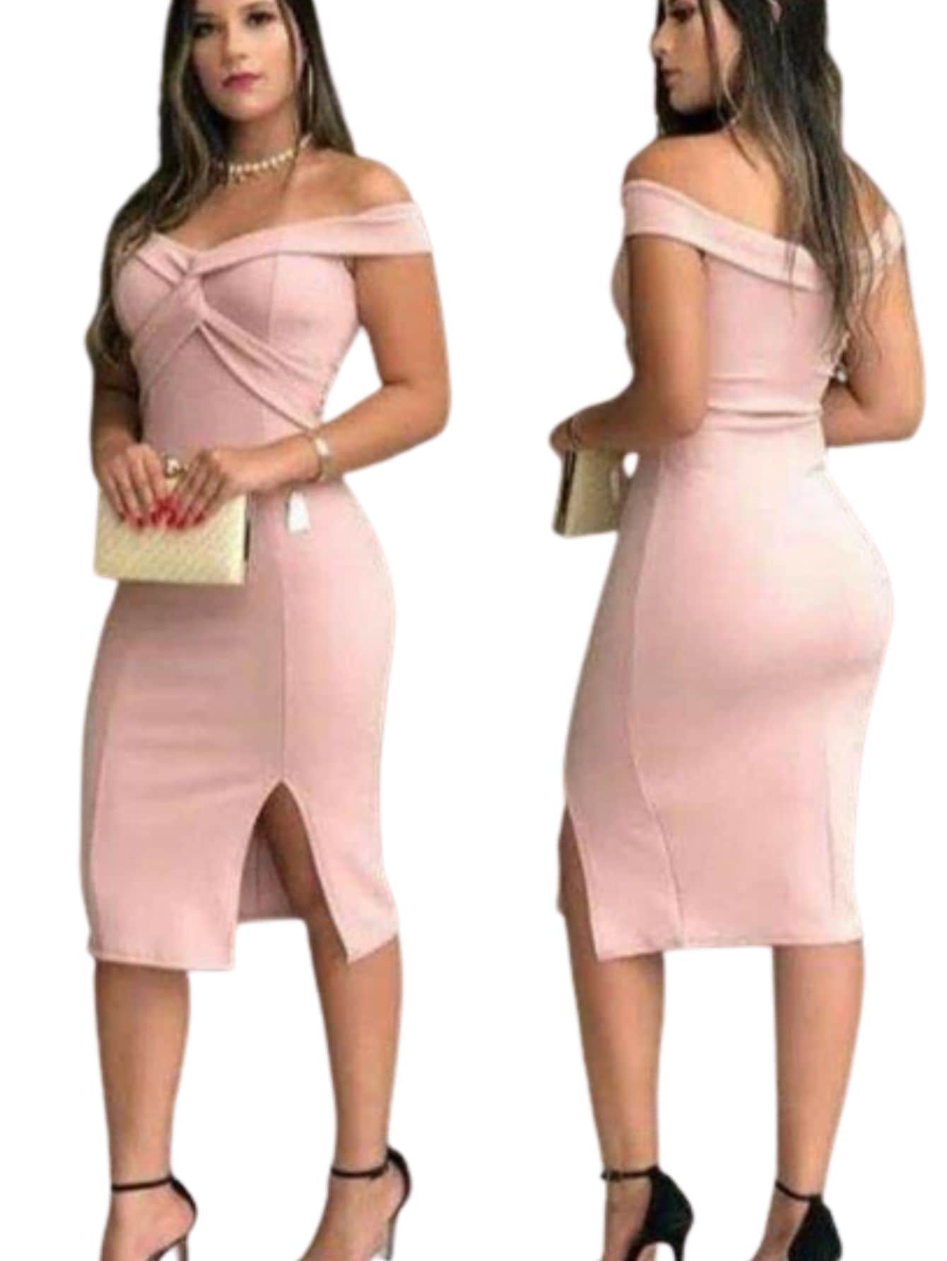 Women Dresses - 玫紅色 - 查看 1