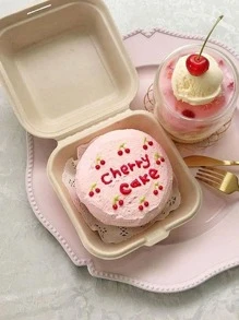 10pcs Disposable Square Paper Pulp Bento Box For Baking Cakes And Hamburgers - Beige - View 8