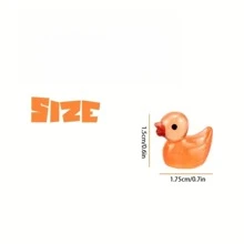 20pcs Miniature Glowing Duck Craft Decorations, Resin Cute Creative Decor For Car/home/party/gifts/indoor/room/scene Decoration